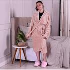 Roupão Adulto Microfibra Flannel Relieve Extra Macio Blush Ta