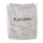Roupão de Banho Adulto M Lino Branco 100% Algodão Karsten