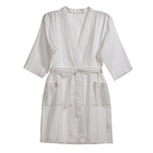 Roupão de Banho Adulto P Lino Branco 100% Algodão Karsten