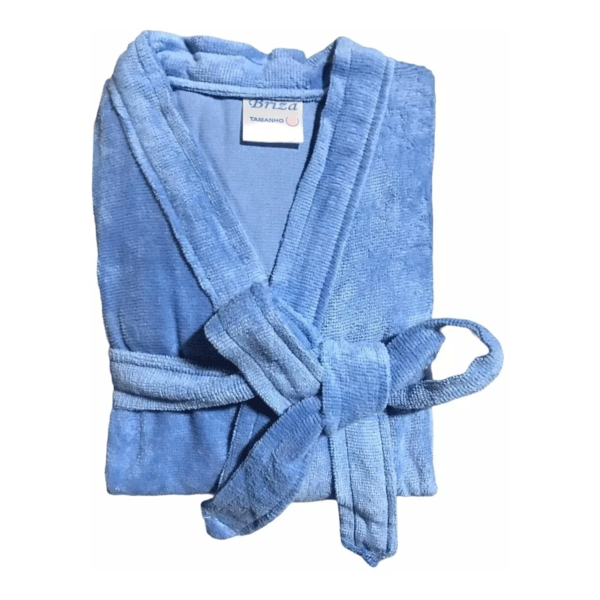 Roupão De Banho Briza Veludo Infantil 100% Algodão Manga Curt