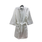 Roupao Felpudo Branco Tam Exg Com Vivo  Lilas