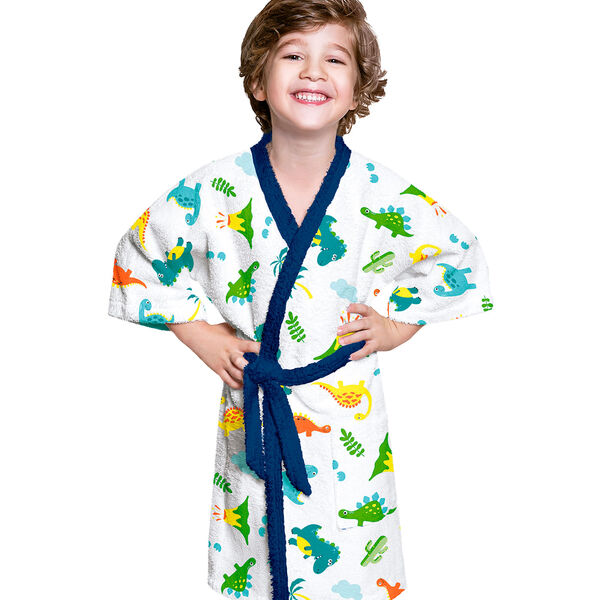 Roupão Infantil Felpudo Dinossauros Lepper Unica P
