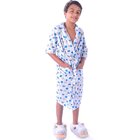 Roupão Infantil Malha Felpudo Com Bolsos E Capuz