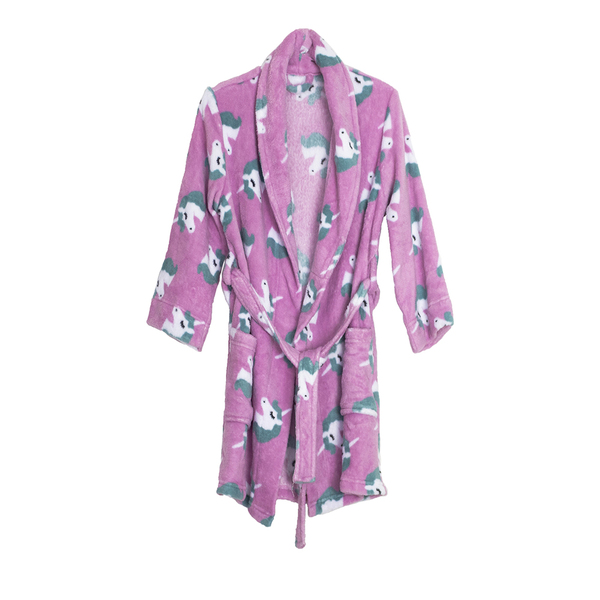 Roupão Infantil Microfibra Camesa Estampa Unicórnio