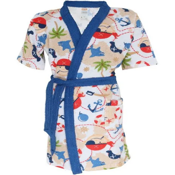 Roupão Infantil P Atoalhado Felpudo Lepper - Pirata - Infanti