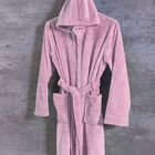 Roupão Infantil Toque De Seda C/ Capuz Rose 8-10 Niazitex