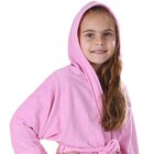 Roupão Liso Infantil Malha Felpudo Com Bolsos E Capuz