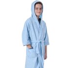 Roupão Liso Infantil Malha Felpudo Com Bolsos E Capuz