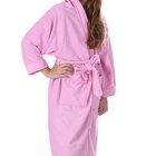 Roupão Liso Infantil Malha Felpudo Com Bolsos E Capuz