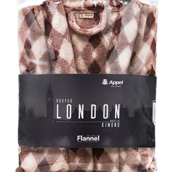 Roupão London Tamanho M Adulto Marrom Appel