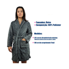 Roupão Microfibra Camesa Unissex Inverno Frio Original Azul