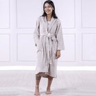 Roupão Microfibra Flannel  Relieve Com Bolso Extra Macio