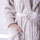 Roupão Microfibra Flannel  Relieve Com Bolso Extra Macio