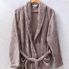 Roupão Microfibra Flannel Relieve Extra Macio Com Bolso