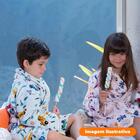 Roupão Microfibra Infantil P Camesa Circo 4 A 6 Anos