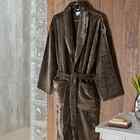 Roupão Microfibra Toque De Seda Chocolate M Niazitex