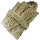 Roupão Microfibra Toque De Seda Kaki M Niazitex