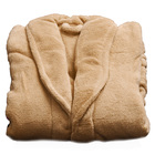 Roupão Microfibra Unissex Camesa Cor Bege Tamanho G Manga Lon