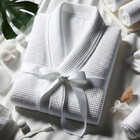 Roupao Piquet Algodao Branco Com Vivo Branco Gg