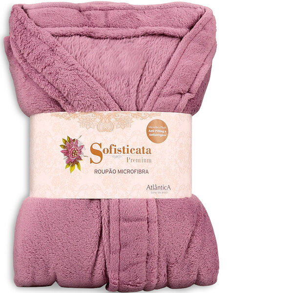 Roupão Plush Microfibra Kimono Unissex Feminino E Masculino A