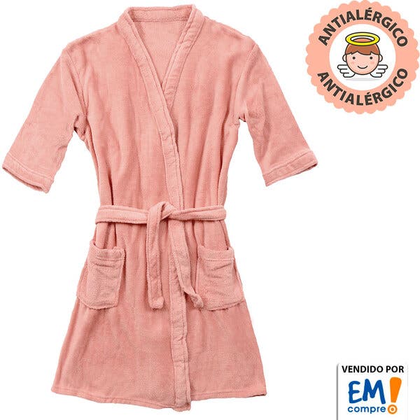 Roupão Plush Microfibra Kimono Unissex Feminino E Masculino