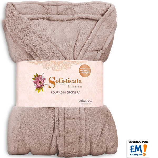 Roupão Plush Microfibra Kimono Unissex Feminino E Masculino A