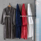 Roupão Plush Tweed Tamanho G Branco Hedrons