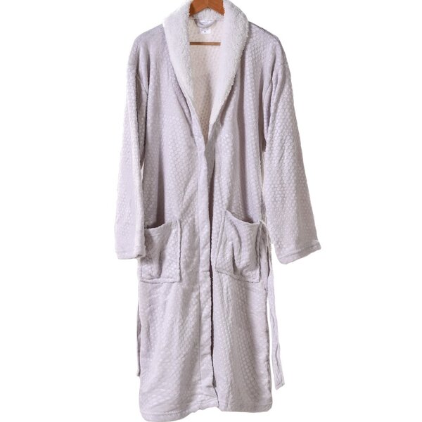 Roupão Sherpa Lã De Carneiro Toque Flannel Ultra Macio