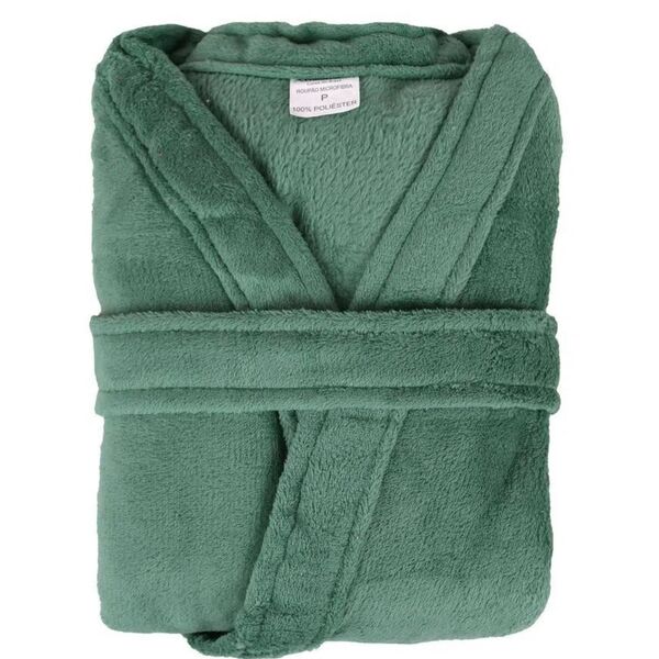 Roupão Unissex Microfibra Kimono Porto Franco Verde M