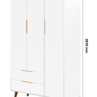 Roupeiro 03 Portas 02 Gavetas Sol Branco Planet Baby