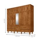 Roupeiro 11 Portas Chester Com Espelho Imbuia
