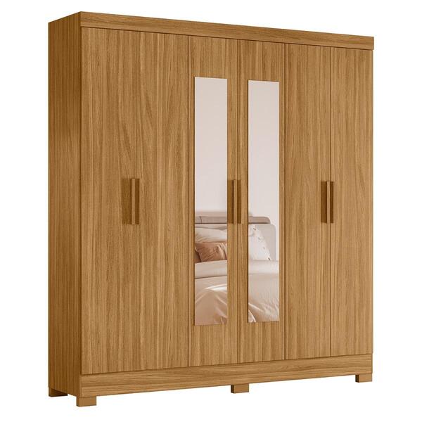 Roupeiro 2 Gavetas Com Espelho Seul Freijó