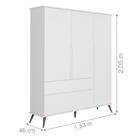 Roupeiro 2 Gavetas Infantil Luan Branco