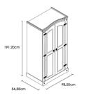 Roupeiro 2 Portas 1 Gaveta Smile - Mdf E Madeira Maciça - Cre