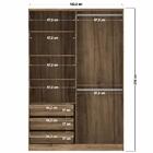 Roupeiro 2 Portas 3 Gavetas Orleans Atacama Grafite