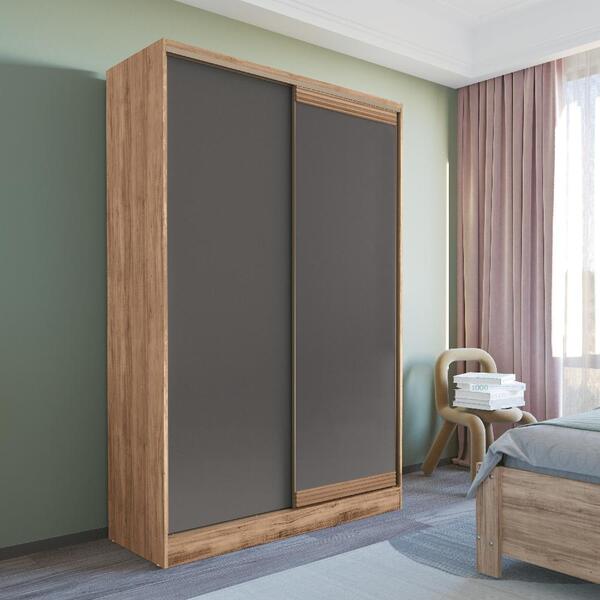 Roupeiro 2 Portas 3 Gavetas Orleans Atacama Grafite