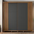 Roupeiro 2 Portas Ancona Cinamomo Grafite