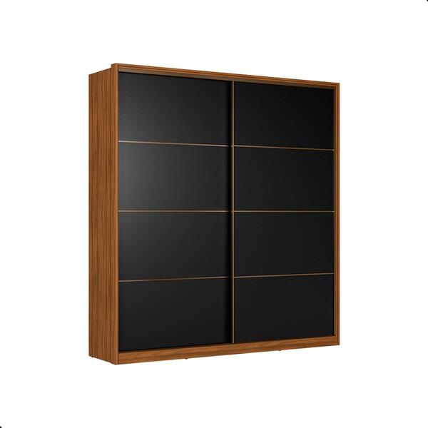 Roupeiro 2 Portas Casal Barcelona Nogueira Preto Prime