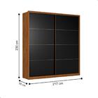 Roupeiro 2 Portas Casal Barcelona Nogueira Preto Prime