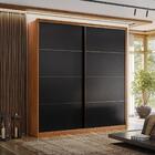 Roupeiro 2 Portas Casal Barcelona Nogueira Preto Prime