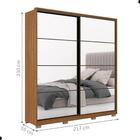 Roupeiro 2 Portas Com Espelhos Casal Kiev Nogueira Preto