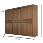 Roupeiro 2 Portas Correr Palissy Móveis Bettio Topázio