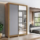 Roupeiro 2 Portas Deslizantes 3 Gavetas Paros Espresso Móveis