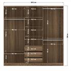 Roupeiro 3 Portas 3 Gavetas Adelaide Atacama Grafite