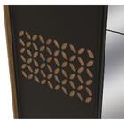 Roupeiro 3 Portas 3 Gavetas Espelho Freijo/preto J576 Kappesb