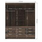 Roupeiro 3 Portas 9 Gavetas Greece Ébano