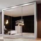 Roupeiro 3 Portas Amapa Com 6 Espelhos - Branco - Leifer