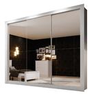 Roupeiro 3 Portas Amapa Com 6 Espelhos - Branco - Leifer