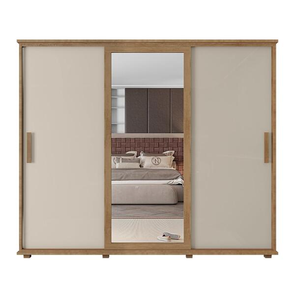 Roupeiro 3 Portas Áquila Cinamomo Off White