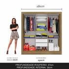 Roupeiro 3 Portas Casal Com 2 Espelhos Aurora Boreal/menta -